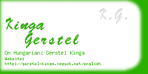 kinga gerstel business card